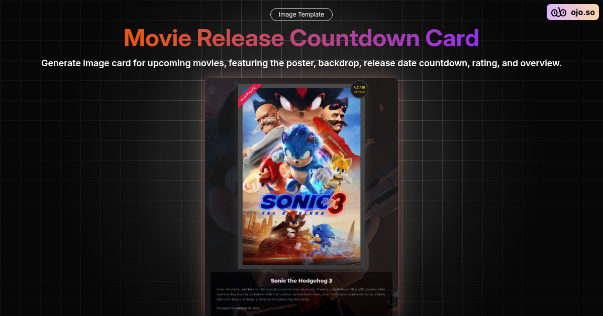 Dynamic Movie Release & Countdown Image Template - oJo